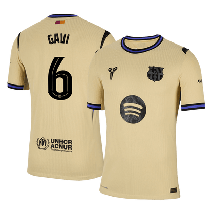 GAVI #6 Αυθεντική Φανέλα Ποδοσφαίρου Barcelona Εκτός έδρας 2025/26 - UCL
