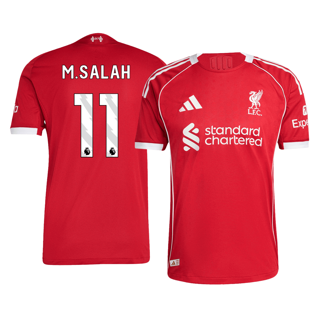 M.SALAH #11 Liverpool Αυθεντική Εντός Έδρας Ποδοσφαιρική Φανέλα 2025/26