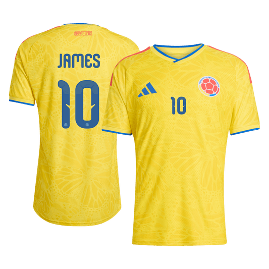 Κολομβία JAMES #10 Αρχική σελίδα Προσαρμοσμένη έκδοση παίκτη Φανέλα ποδοσφαίρου Παγκόσμιο Κύπελλο 2026