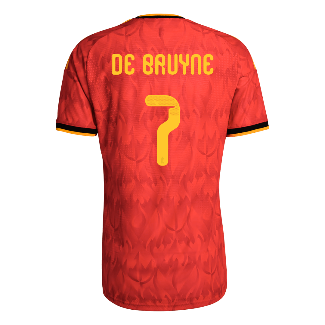 Βέλγιο DE BRUYNE #7 Αρχική σελίδα Προσαρμοσμένη έκδοση παίκτη Φανέλα ποδοσφαίρου Παγκόσμιο Κύπελλο 2026