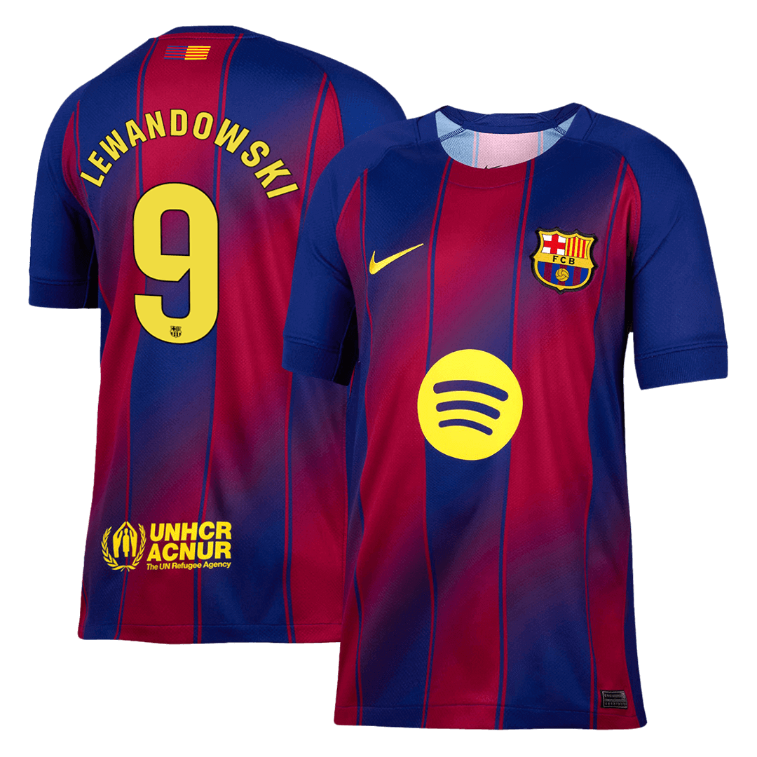 Φανέλα Ποδοσφαίρου Μπαρτσελόνα LEWANDOWSKI #9 Εντός Έδρας 2025/26