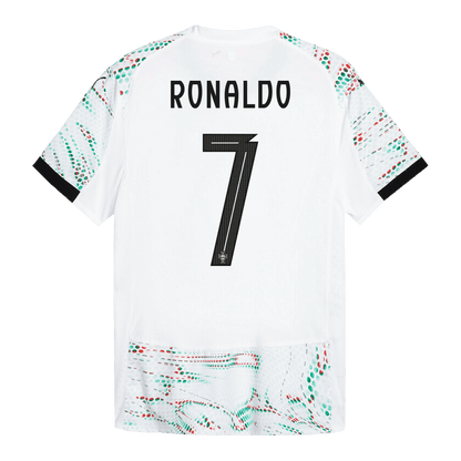 RONALDO #7 Authentic Portugal Away Soccer Jersey 2025 White