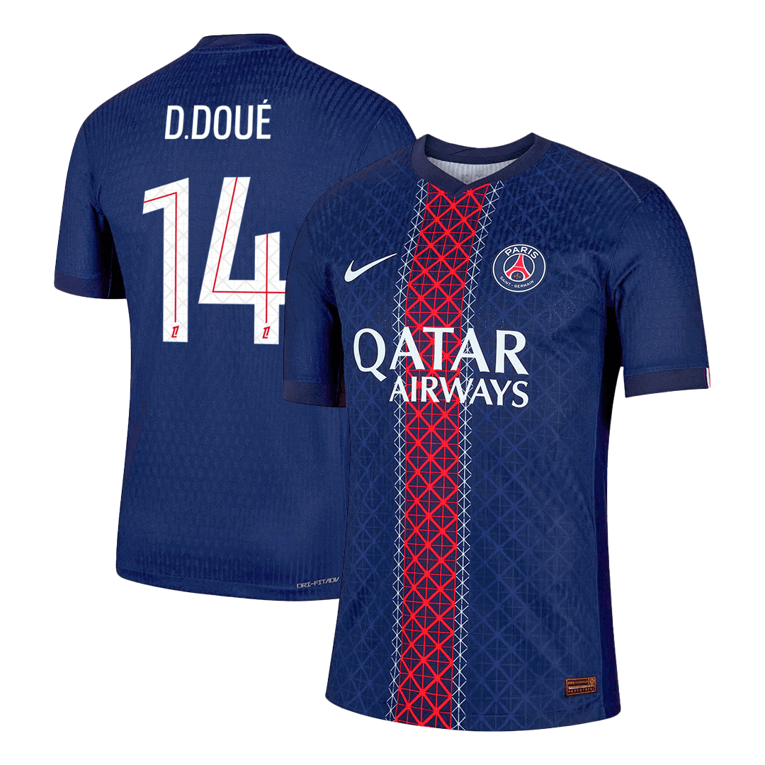 PSG φανέλα Εντός 2025/26 D.DOUÉ #14 - Match Version