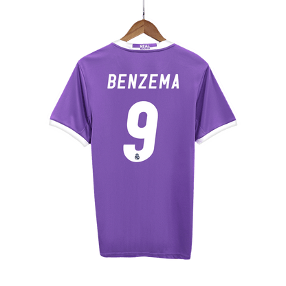 BENZEMA #9 Ρετρό φανέλα Ρεάλ Μαδρίτης Εκτός έδρας ποδοσφαιρική φανέλα 2016/17
