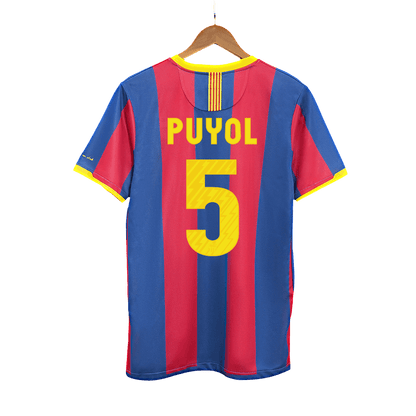 PUYOL #5 Ρετρό φανέλα Barcelona για εντός έδρας ποδόσφαιρο 2010/11