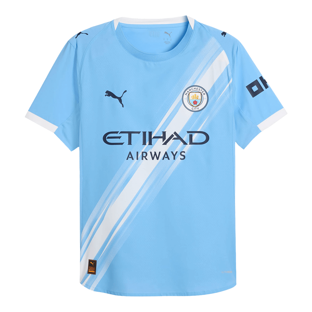DE BRUYNE #17 Αυθεντική φανέλα ποδοσφαίρου Μάντσεστερ Σίτι 2025/26 Μπλε