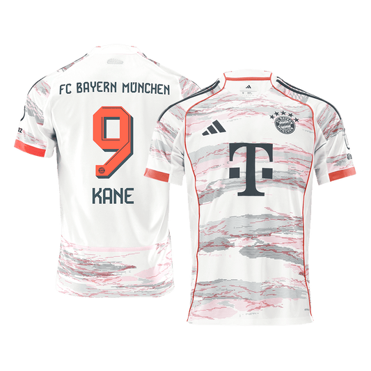 KANE #9 Μπάγερν Μονάχου Εκτός έδρας ποδοσφαιρική φανέλα 2025/26 Λευκή