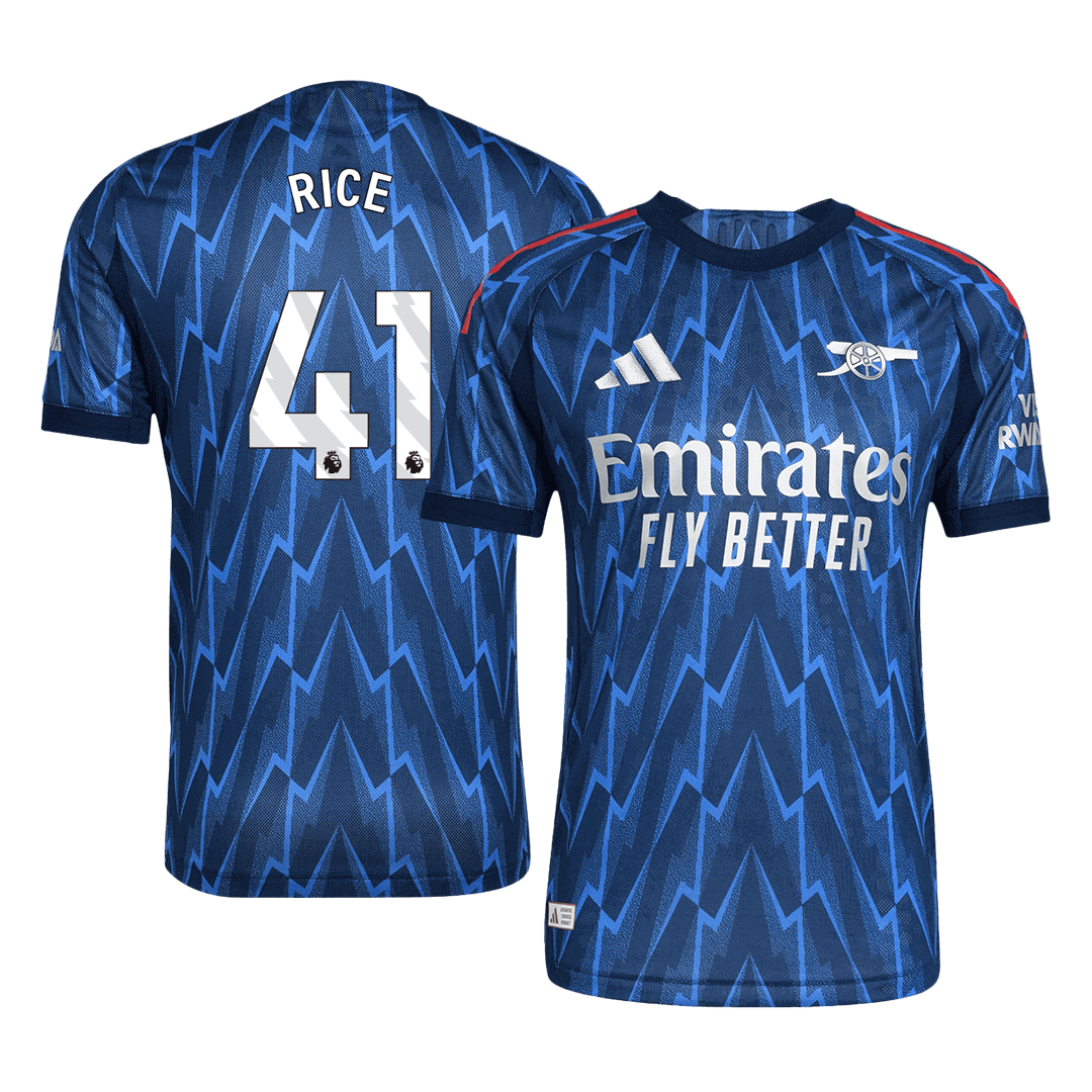 RICE #41 arsenal Away Authentic Soccer Jersey 2025/26