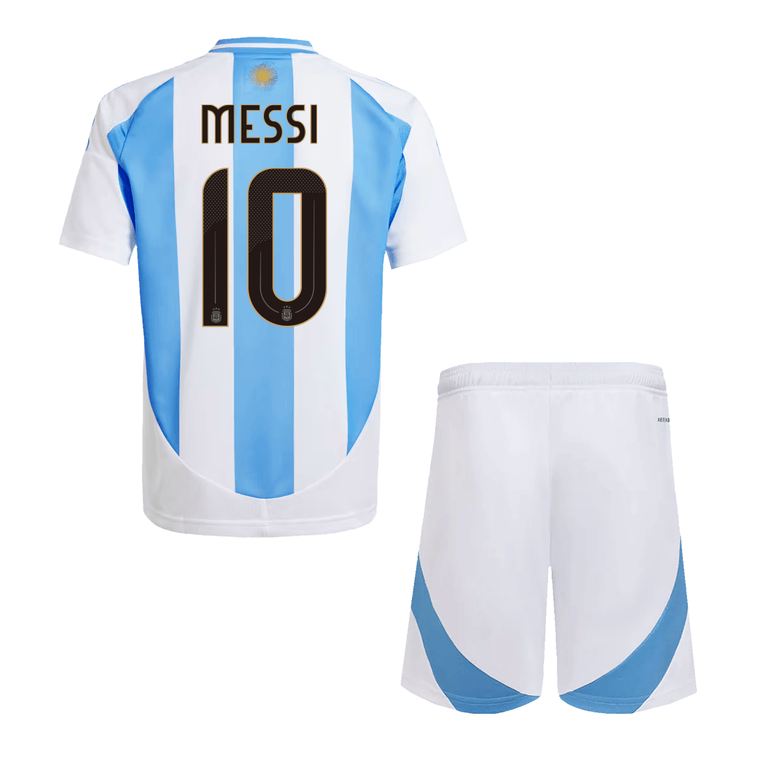 Kids Argentina MESSI #10 προσαρμοσμένα ποδοσφαιρικά κιτ για το σπίτι 2024