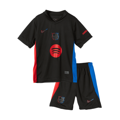Kids Barcelona Custom Away Soccer Kits 2024/25 - Spotify Logo Without Text