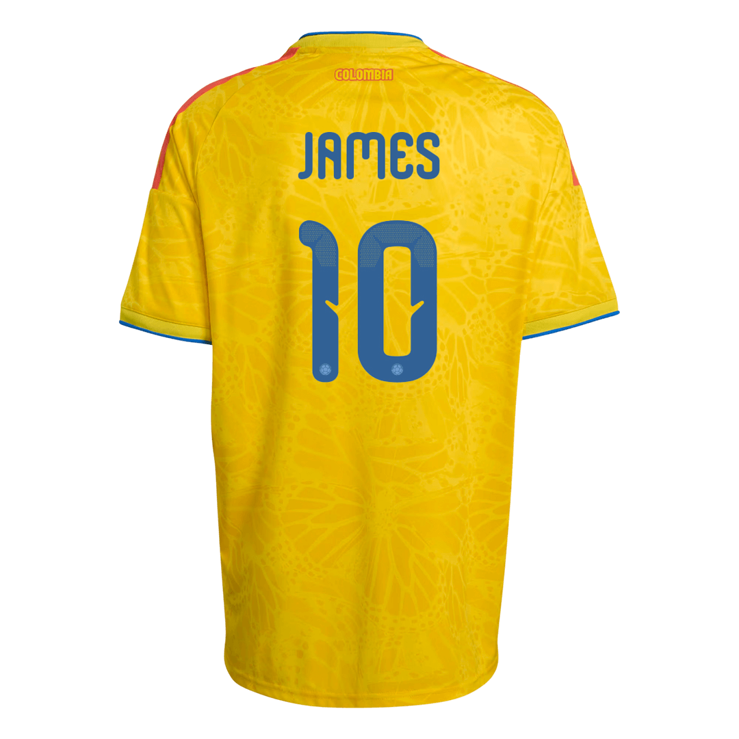 JAMES #10 Φανέλα Ποδοσφαίρου Κολομβίας Αρχική Προσαρμοσμένη Μπλούζα Παγκόσμιο Κύπελλο 2026