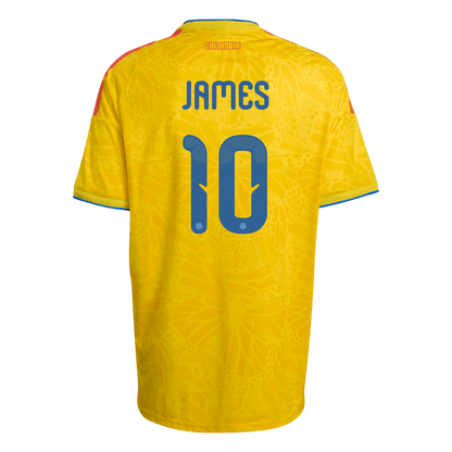 JAMES #10 Φανέλα Ποδοσφαίρου Κολομβίας Αρχική Προσαρμοσμένη Μπλούζα Παγκόσμιο Κύπελλο 2026