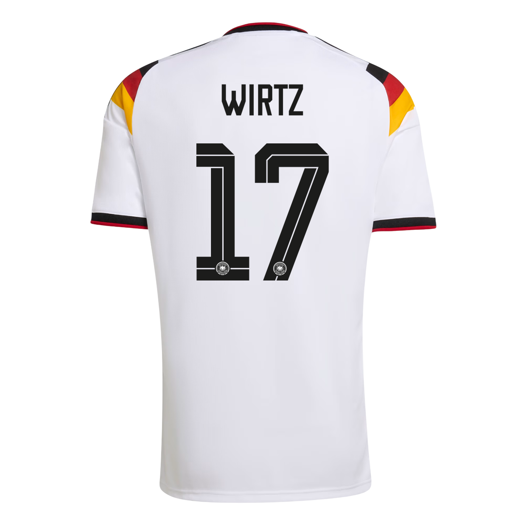WIRTZ #17 Φανέλα Ποδοσφαίρου Γερμανίας Αρχική Προσαρμοσμένη Μπλούζα Παγκοσμίου Κυπέλλου 2026