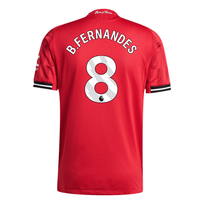 B.FERNANDES #8 Manchester United Home Authentic Soccer Jersey 2025/26