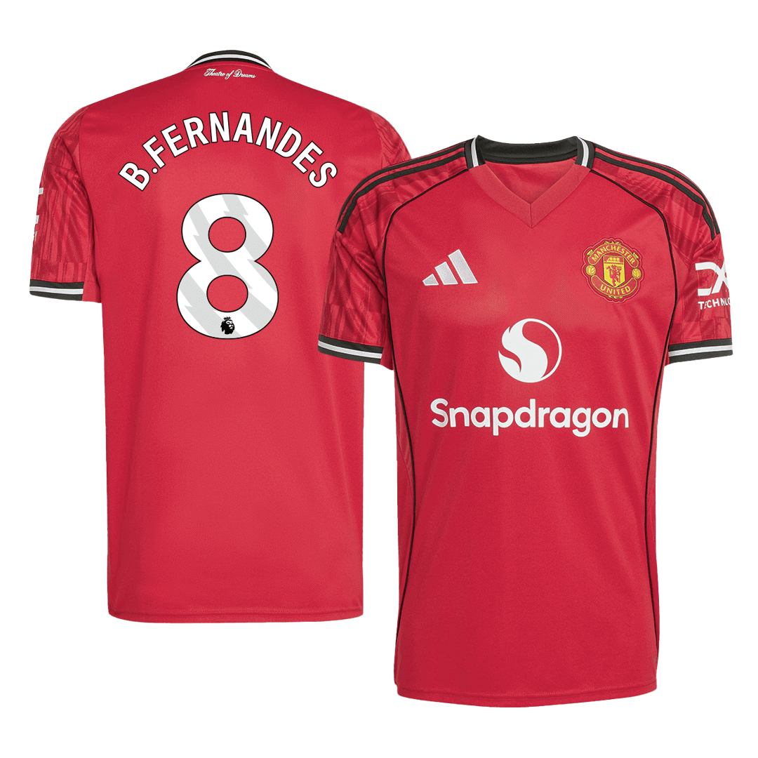 B.FERNANDES #8 Εντός έδρας ποδοσφαιρική φανέλα Manchester United 2025/26