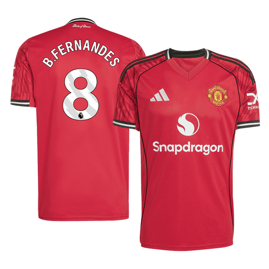 B.FERNANDES #8 Εντός έδρας ποδοσφαιρική φανέλα Manchester United 2025/26