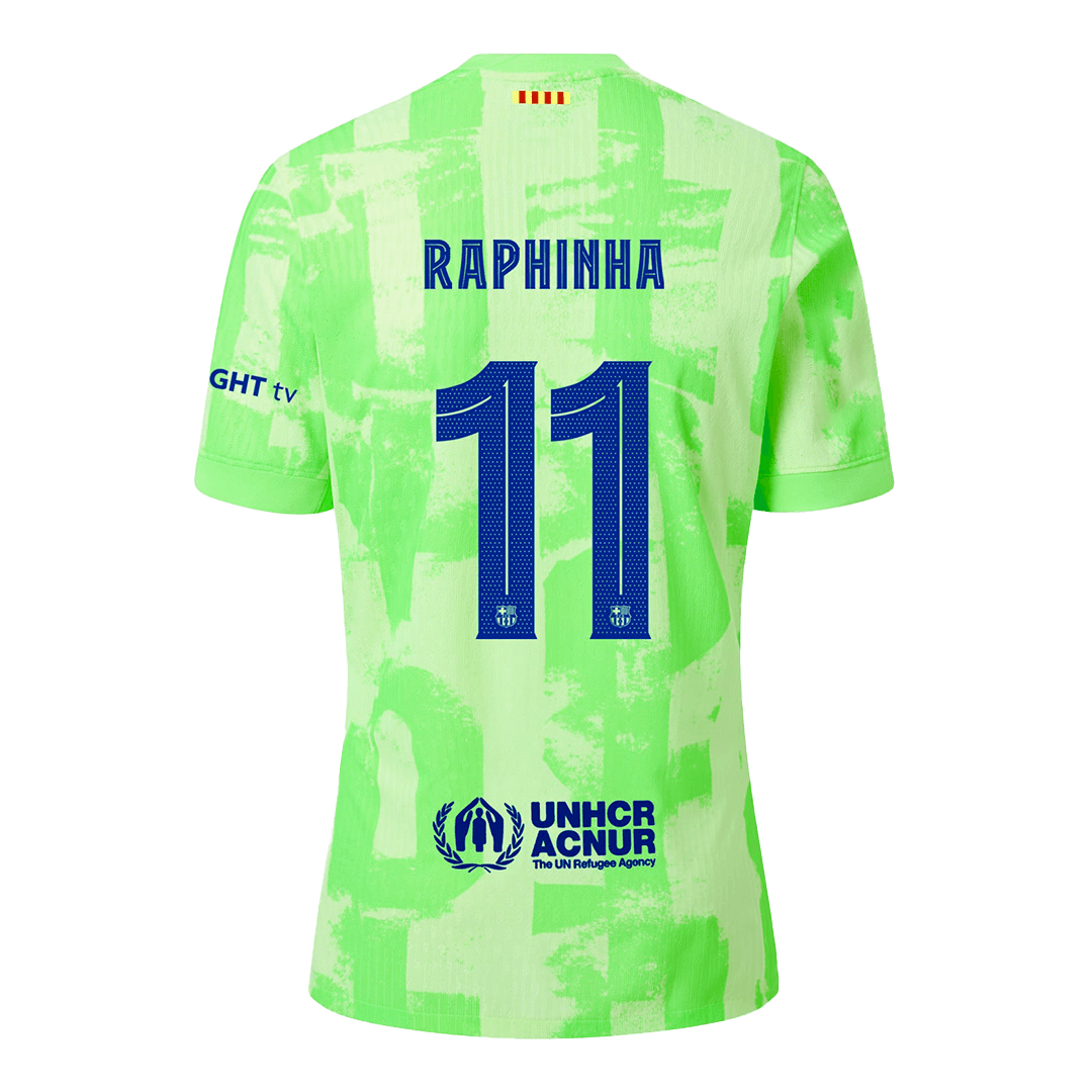 Αυθεντική ποδοσφαιρική φανέλα RAPHINHA #11, η τρίτη εκτός έδρας φανέλα της Μπαρτσελόνα 2024/25 - UCL (Λογότυπο Spotify χωρίς κείμενο)
