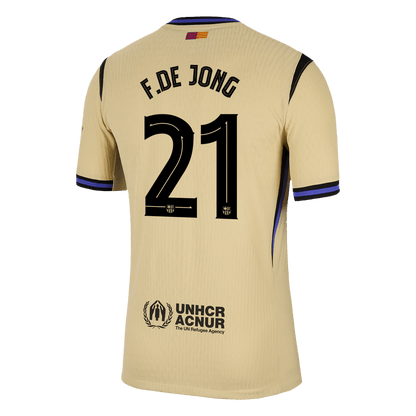F.DE JONG #21 Αυθεντική Φανέλα Ποδοσφαίρου Barcelona Εκτός έδρας 2025/26 - UCL