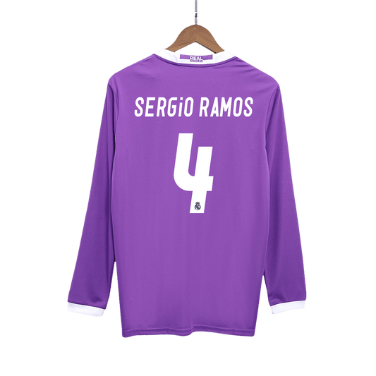 SERGIO RAMOS #4 Ρεάλ Μαδρίτης Ρεάλ Μαδρίτης Ρεάλ Μαδρίτης Εκτός έδρας Μακρυμάνικη Ποδοσφαιρική Μπλούζα 2016/17