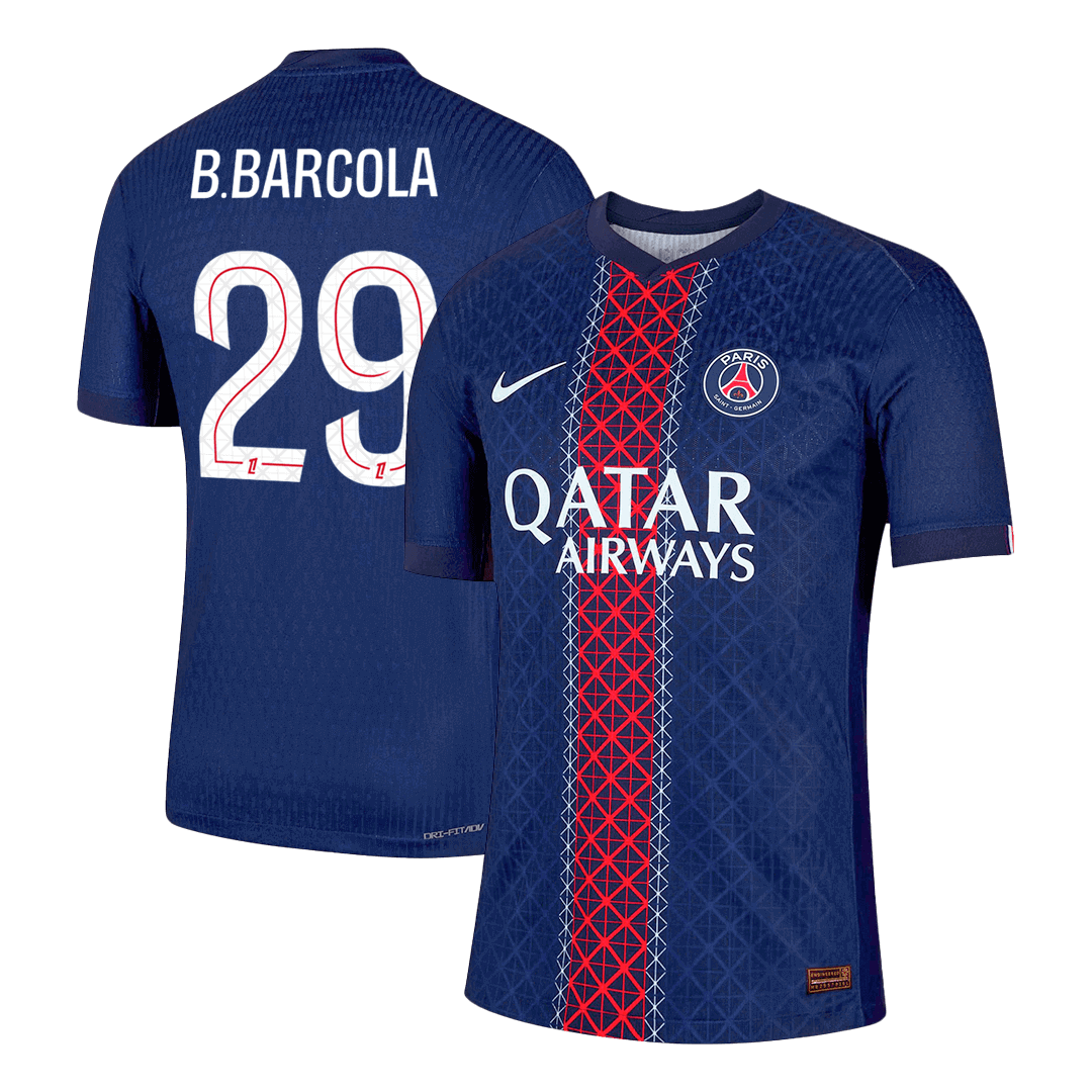 B.BARCOLA #29 PSG Αυθεντική Φανέλα Ποδοσφαίρου Εντός Έδρας 2025/26