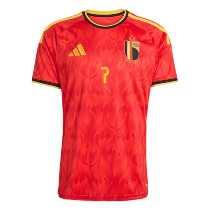 DE BRUYNE #7 Belgium Home Soccer Jersey World Cup 2026