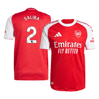 Arsenal Authentic  SALIBA #2 Soccer Jersey 2025/26