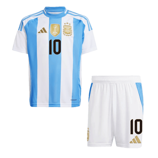 Kids Argentina MESSI #10 προσαρμοσμένα ποδοσφαιρικά κιτ για το σπίτι 2024