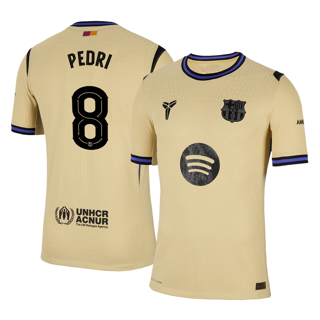 PEDRI #8 Αυθεντική Φανέλα Ποδοσφαίρου Barcelona Εκτός έδρας 2025/26 - UCL