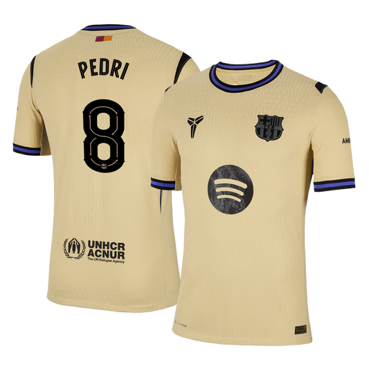 PEDRI #8 Αυθεντική Φανέλα Ποδοσφαίρου Barcelona Εκτός έδρας 2025/26 - UCL