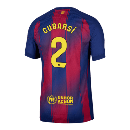 CUBARSÍ #2 Αυθεντική Φανέλα Ποδοσφαίρου Barcelona Home 2025/26