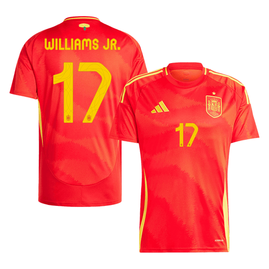 Ισπανία Τζέρσεϊ Custom WILLIAMS JR. #17 Ποδόσφαιρο Τζέρσεϊ Home 2024