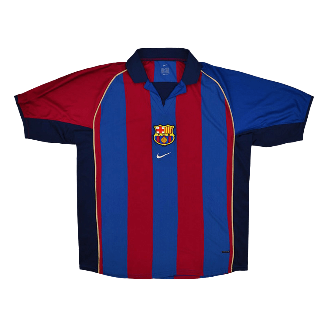 XAVI #6 Ρετρό φανέλα Barcelona για εντός έδρας ποδόσφαιρο 2001/02