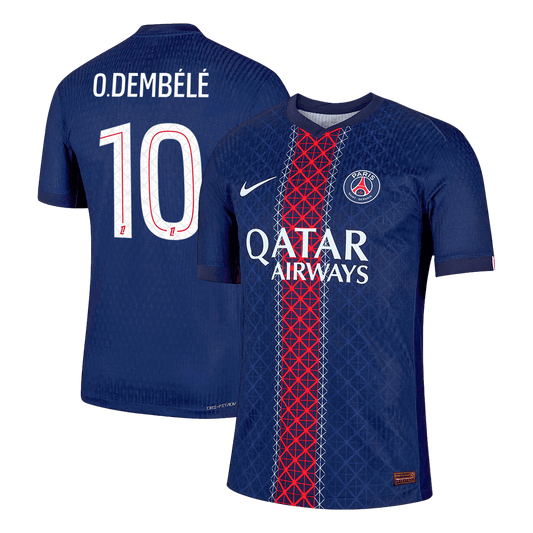 O.DEMBÉLÉ #10 PSG Home Authentic Soccer Jersey 2025/26
