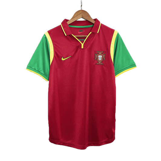 Retro 1999 Portugal Home Soccer Jersey