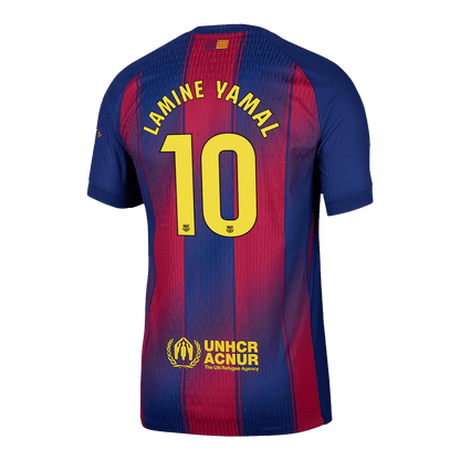 LAMINE YAMAL #10 Barcelona Home Authentic Soccer Jersey 2025/26