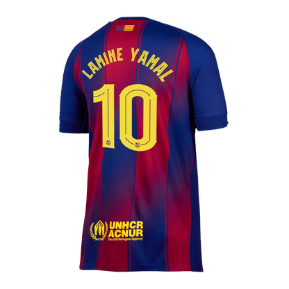 LAMINE YAMAL #10 Εντός έδρας ποδοσφαιρική φανέλα Barcelona 2025/26 Κόκκινο&Μπλε - UCL
