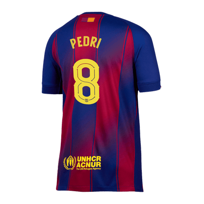 PEDRI #8 Εντός έδρας ποδοσφαιρική φανέλα Barcelona 2025/26 Κόκκινο&Μπλε - UCL