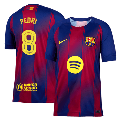 PEDRI #8 Εντός έδρας ποδοσφαιρική φανέλα Barcelona 2025/26 Κόκκινο&Μπλε - UCL