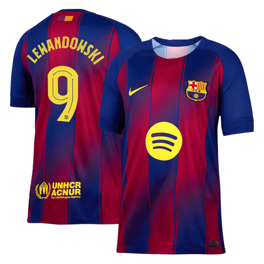 LEWANDOWSKI #9 Εντός έδρας ποδοσφαιρική φανέλα της Μπαρτσελόνα 2025/26 Κόκκινο&Μπλε - UCL