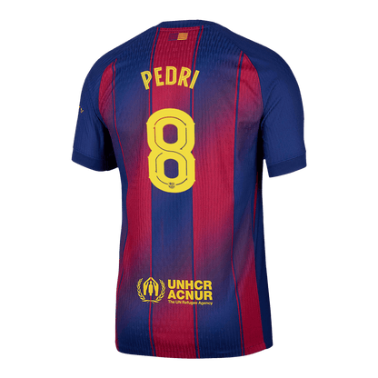 PEDRI #8 Αυθεντική Φανέλα Ποδοσφαίρου Barcelona για την Εντός Έδρας 2025/26 Κόκκινο & Μπλε - UCL