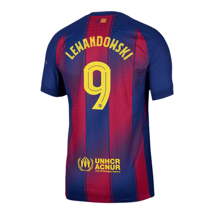 LEWANDOWSKI #9 Αυθεντική εντός έδρας ποδοσφαιρική φανέλα της Μπαρτσελόνα 2025/26 Κόκκινο&Μπλε - UCL