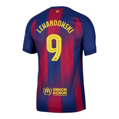 LEWANDOWSKI #9 Barcelona Home Authentic Soccer Jersey 2025/26 - UCL