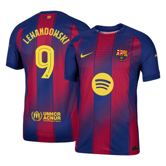 LEWANDOWSKI #9 Αυθεντική εντός έδρας ποδοσφαιρική φανέλα της Μπαρτσελόνα 2025/26 Κόκκινο&Μπλε - UCL