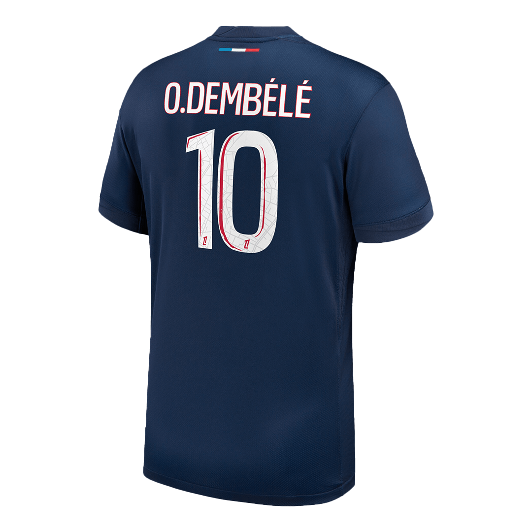 O.DEMBELE #10 Φανέλα Ποδοσφαίρου PSG Εντός έδρας Προσαρμοσμένη Μπλούζα 2024/25
