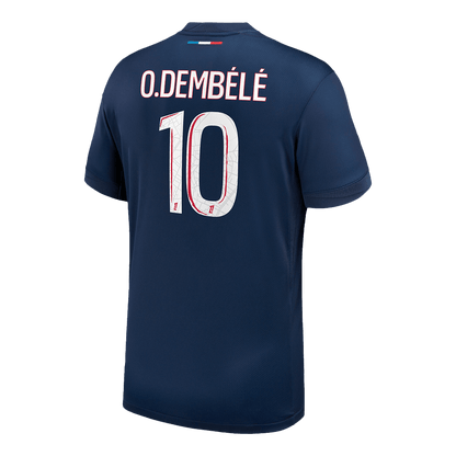 O.DEMBELE #10 Φανέλα Ποδοσφαίρου PSG Εντός έδρας Προσαρμοσμένη Μπλούζα 2024/25