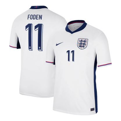 Men's FODEN #11 England Home Soccer Jersey Shirt 2024