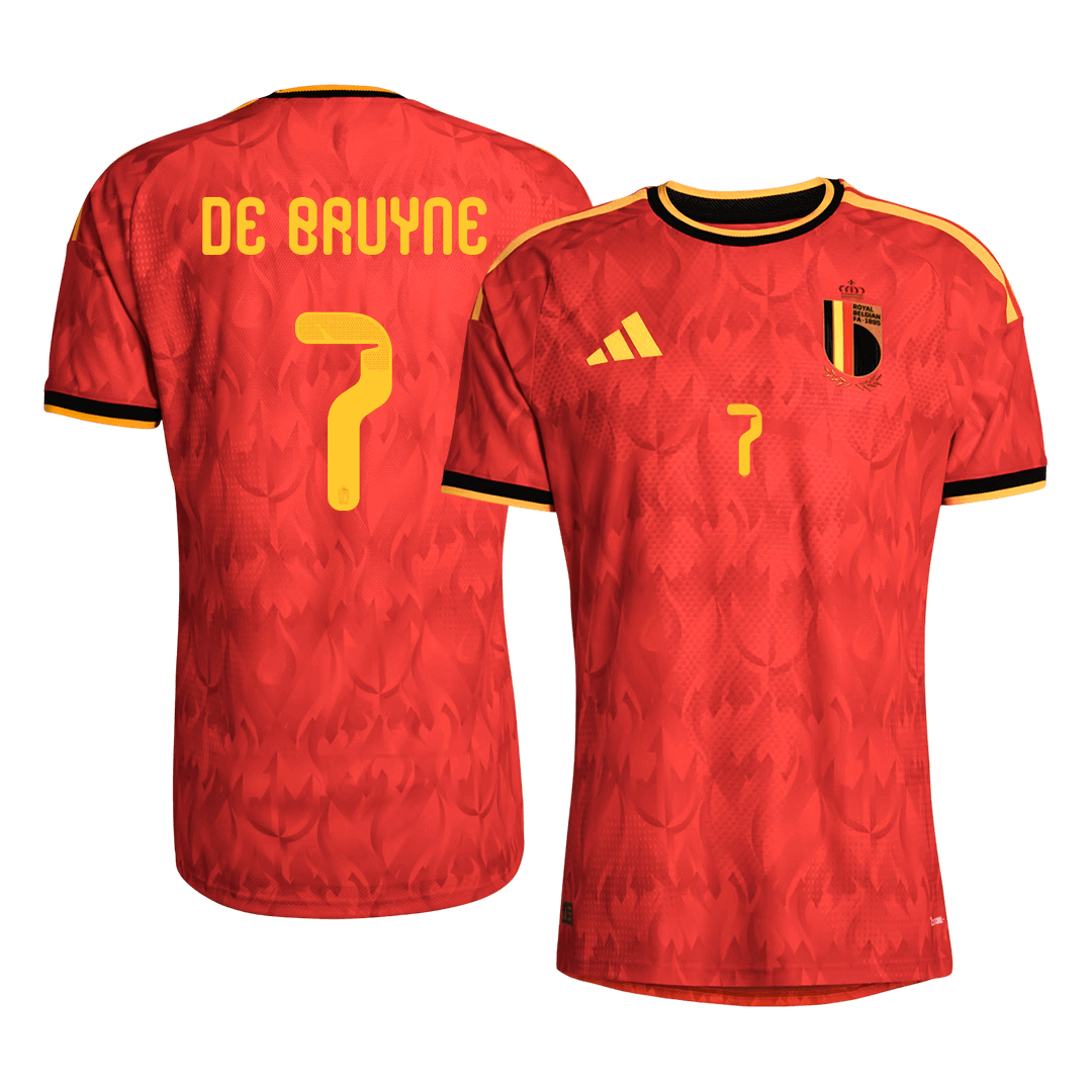 Βέλγιο DE BRUYNE #7 Αρχική σελίδα Προσαρμοσμένη έκδοση παίκτη Φανέλα ποδοσφαίρου Παγκόσμιο Κύπελλο 2026