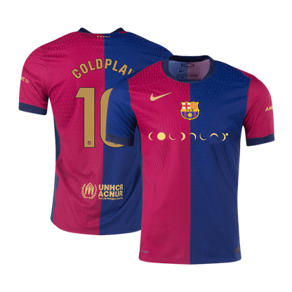 Αυθεντική φανέλα COLDPLAY #10 Soccer Jersey Barcelona 2024/25