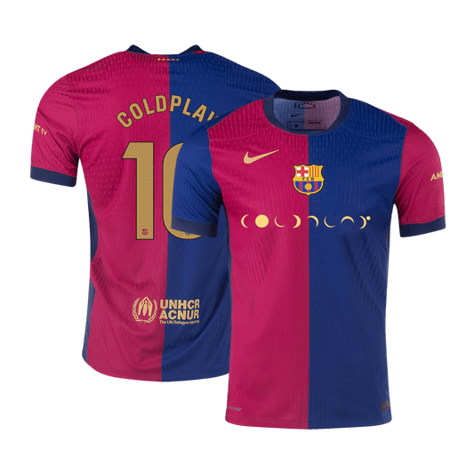 Αυθεντική φανέλα COLDPLAY #10 Soccer Jersey Barcelona 2024/25