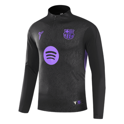 Barcelona 1/4 Zip Tracksuit 2025/26 Kids Black